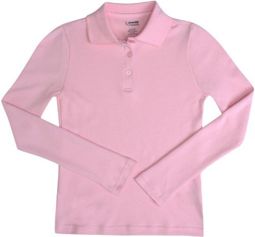 

French Toast - Big Girls' Long Sleeve Interlock Polo