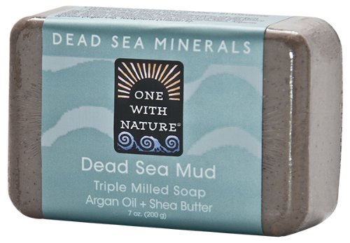 One With Nature - Dead Sea Mineral Bar Soap Mild Exfoliating Rose Petal
