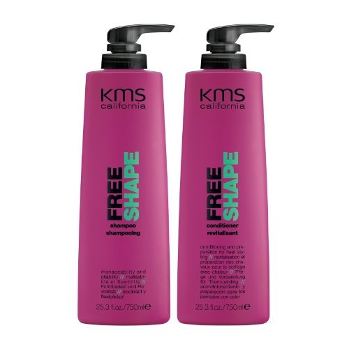 KMS Free Shape Shampoo & Conditioner (Combo Deal) 25.3 oz each with Pumps
