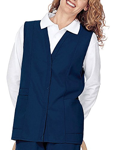 Landau Women's Double Pocket Solid Scrub Vest