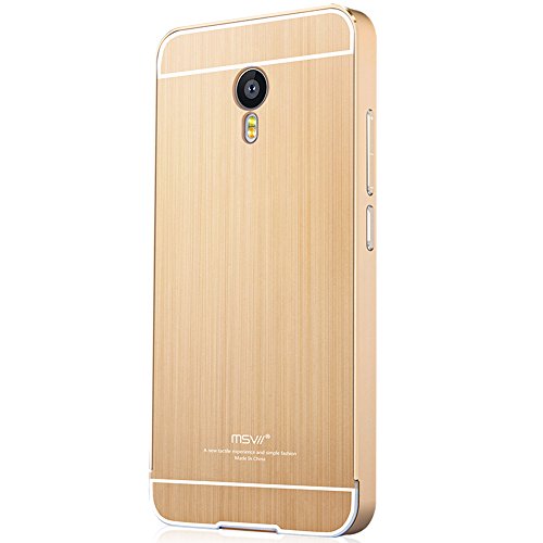 Dorado Aluminum Bumper Funda PC Back Case y Protector de Pantalla Para Meizu m2 note / Blue Charm Note2 (no...