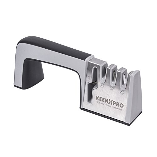 Der Original KEENXPRO Messerschärfer & Scherenschärfer | Messerschleifer & Scherenschleifer | PROFI-Küchenhelfer | Professional Knife and Scissor Sharpener | Kombi-Schärfer
