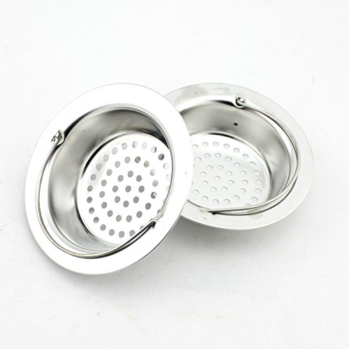 2pcs Stainless-Steel Kitchen Sink Strainer - Large Wide Rim 4.3