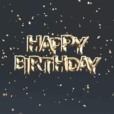 Happy Birthday: Birthday Party Guest Book with 110 Pages - Golden Balloons