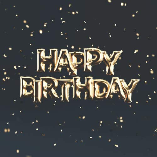 Happy Birthday: Birthday Party Guest Book with 110 Pages - Golden Balloons by Visufactum Books