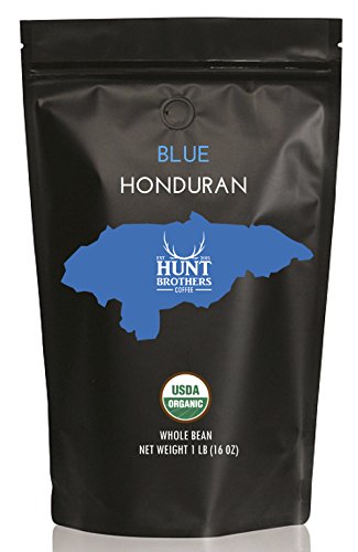 Hunt Brothers Coffee Beans | Highest Quality Delicious Whole Bean Organic Coffee | Blue Honduran | 100% Arabica | Honduras