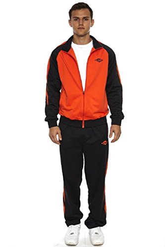 Lee Hanton Men's Active Running Sports Zipper 2 PC Tracksuit Set