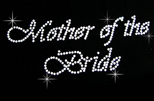 Mother of the Bride Clear Rhinestone Iron on Hotfix Transfer Bling DIY