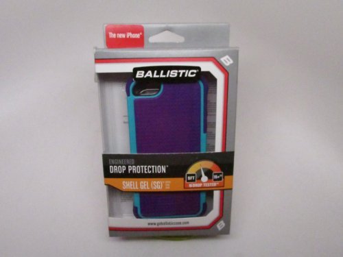 Ballistic SG0926-M015 Screen Guard Casefor iPhone 5 - 1 Pack - Retail Packaging - Purple/Teal