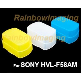 Janco Blue+Yellow+white kit Flash Diffuser box for SONY HVL-F58AM & Nissin Di866 flashes