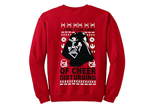 Star Wars Ugly Christmas Sweater Darth Vader Red I Find Your Lack Of Cheer Disturbing
