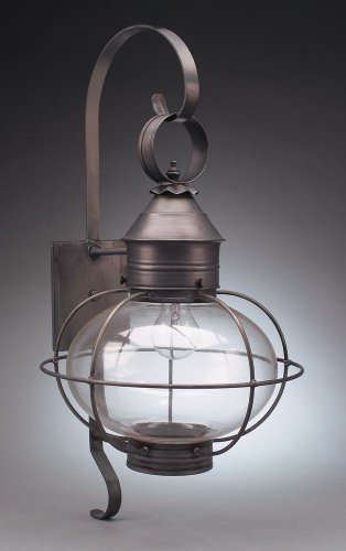 

Caged Onion Wall Dark Antique Brass 2 Candelabra Sockets Clear Glass