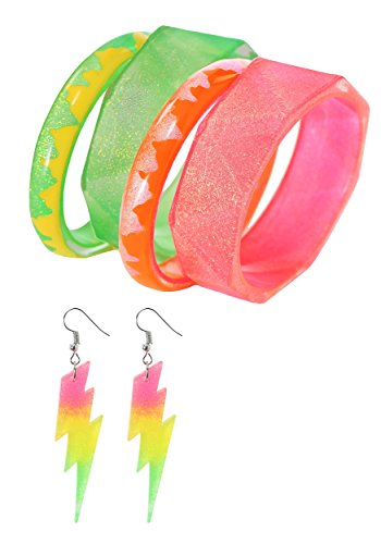 Algopix Similar Product 8 - Fun Costumes 80s Womens Jewelry Set