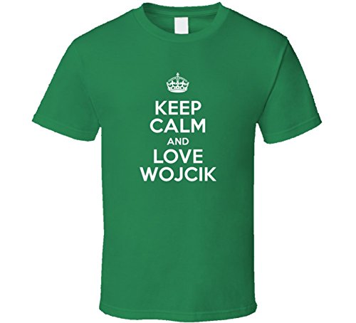 

Wojcik Keep Calm and Love Parody Custom Name T Shirt