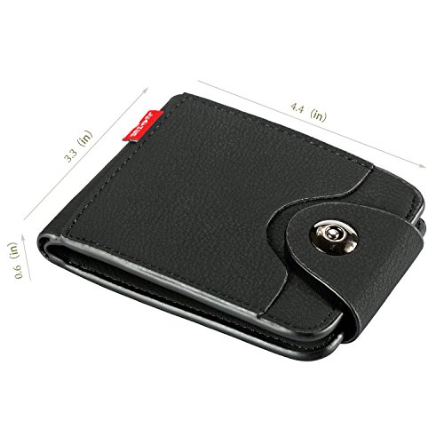 Leather Wallets for Men - Bifold Wallet Money Clip - Burse for Men with Gift Box (black)