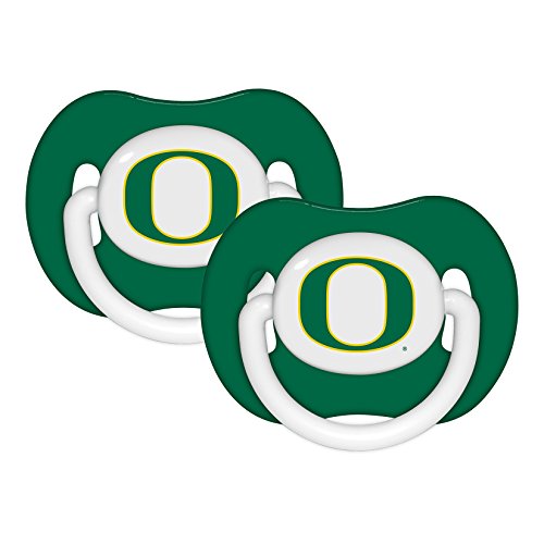 Baby Fanatic NCAA 2 Pack Baby Pacifier University of Oregon, Solid