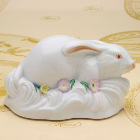 HEREND(ヘレンド) C(ファンシー) (05330)伏せ兎と小花・ラビット (並行輸入品)