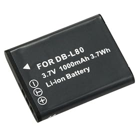 eForCity Sanyo DB-L80 / Pentax D-Li88 Compatible Li-ion Battery