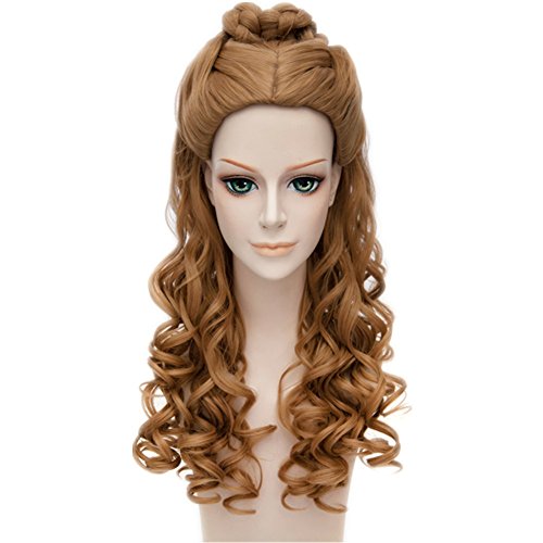 MSHUI Cartoon Movie Cinderella Pretty Curly Banquet Styling Anime Cosplay Wigs