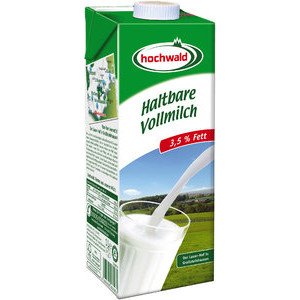 Hochwald 3872KT H-Milch Vollmilch 3,5 % Tetra Pak® 12 x 1 Liter: Amazon ...
