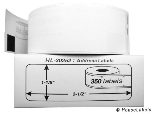 42 Rolls; 350 Labels per Roll of DYMO-Compatible 30252 Address Labels (1-1/8