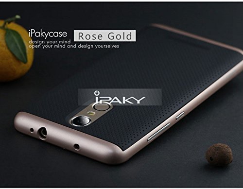 iPaky AT14816 Hybrid Ultra Thin Shockproof Back + Bumper Case Cover for Xiaomi Redmi Note 3(Rose Gold)