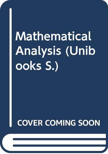 Mathematical analysis (Unibooks) by M. D Hatton