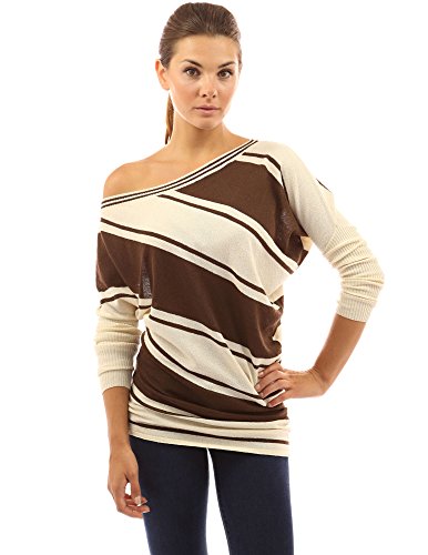 PattyBoutik Women's One Shoulder Striped Reversible Tunic