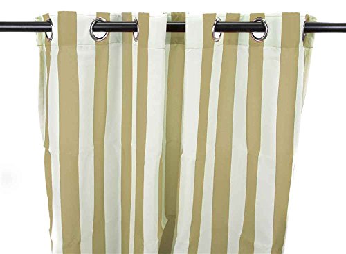 

Curtain Panel in Khaki Stripe
