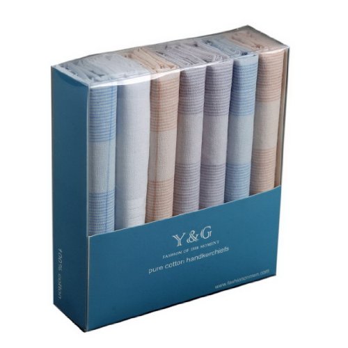 YEC01 Excellent Design 7 Pure Cotton Handkerchiefs Set Wedding Goods By Y&G