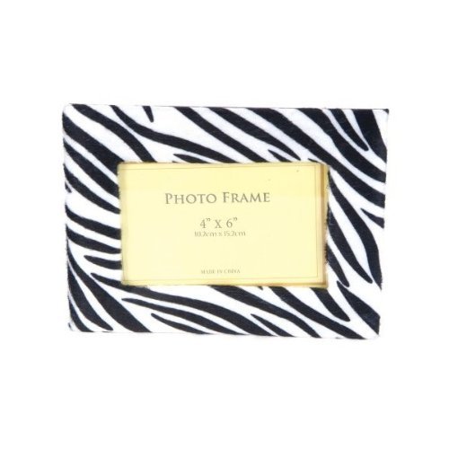 1 X Zebra Picture Frame Black and White Felt Photo Frame