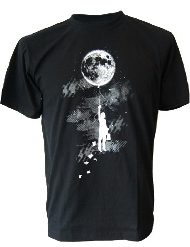 SODAtees full moon Escape Fly Away Balloon Men's T-SHIRT