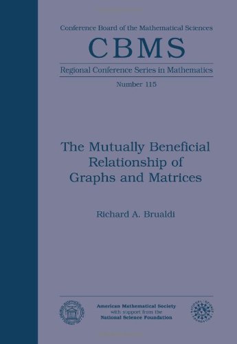 The Mutually Beneficial Relationship of Graphs and Matrices (CBMS Regional Conference Series in Mathematics) (CBMS Regional Conference Series in Mathematics, 115) by Richard A. Brualdi