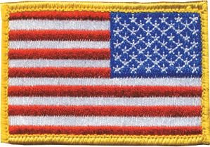 

BLACKHAWK! American Flag Patch in Red, White, Blue - Reversed