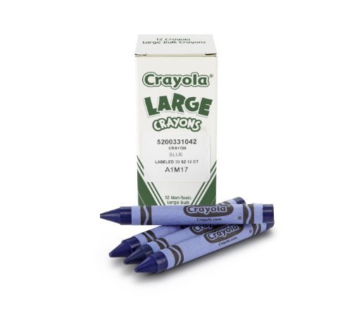 Crayola Bulk Crayons Large Size, Blue (2-Pack of 12)