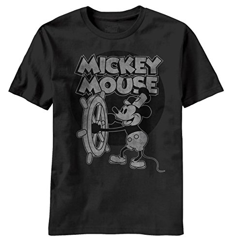 Mad Engine Disney Mickey Mouse Steamboat Willie Mens T-Shirt
