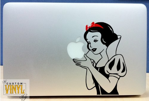 Snow White Apple Macbook Sticker