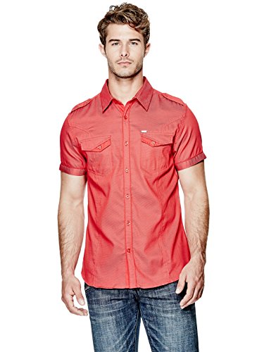 GUESS Men's Napalm Dobby-Weave Slim-Fit Shirt