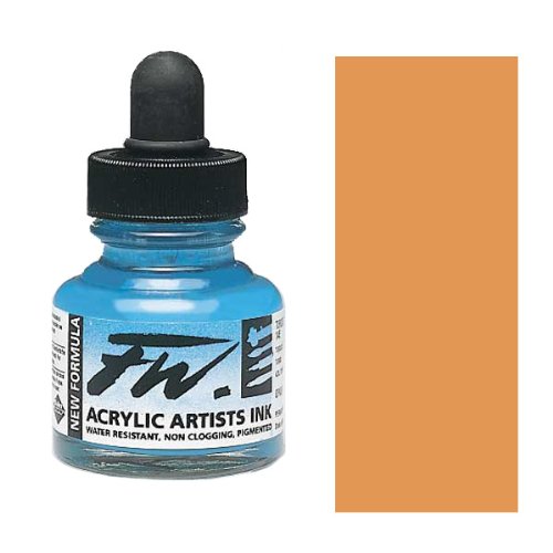 FW Flame Orange ink 1 oz bottle