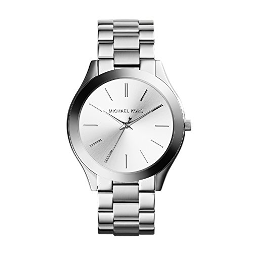 Michael Kors MK3178 - Reloj de cuarzo con correa de acero inoxidable para mujer, color plateado