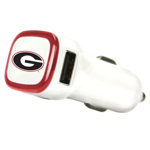 NCAA Georgia Bulldogs Car Charger, White