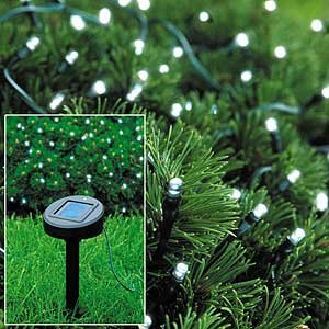 Solar Powered Christmas Lights String Light 50 LED White