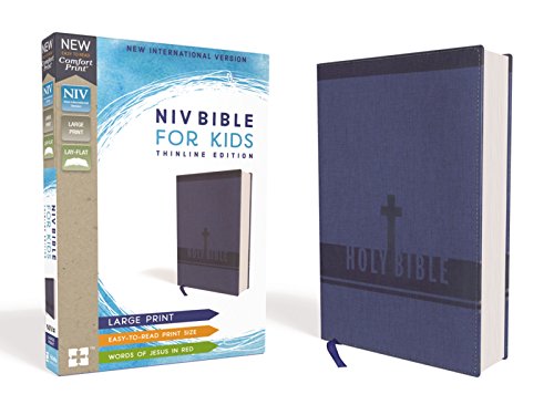 NIV Bible for Kids, Large Print, Leathersoft, Blue, Red Letter Edition, Comfort Print: Thinline Edition by Zondervan