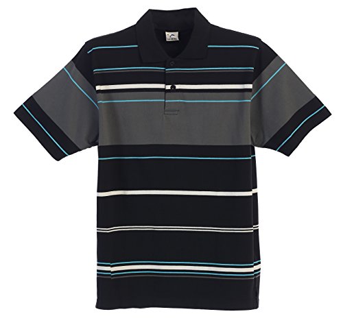 Gioberti Mens Striped Short Sleeve Polo Shirt