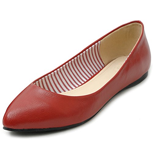 Ollio Women's Ballet Shoe Comfort Basic Light Multi Color Flat