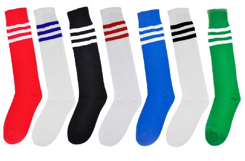 World Pride® Unisex Athletic Knee High Socks, Bright Color with Triple Stripes