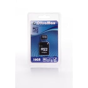 OltraMax Micro SDHC 16GB Class 6 Card with Adapter, Packaged