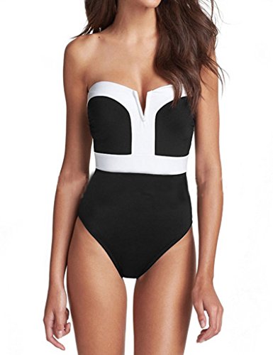 CIDEARY Women's One-piece Retro Vintage Monokinis Swimwear Swimsuit