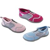 Frisky Zip-Up Girls Water Shoes Aqua Socks 11-4