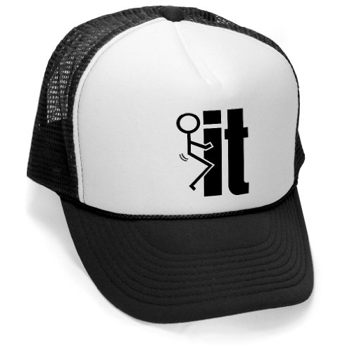 Megashirtz - F--- It - Vintage Style Trucker Hat Retro Mesh Cap